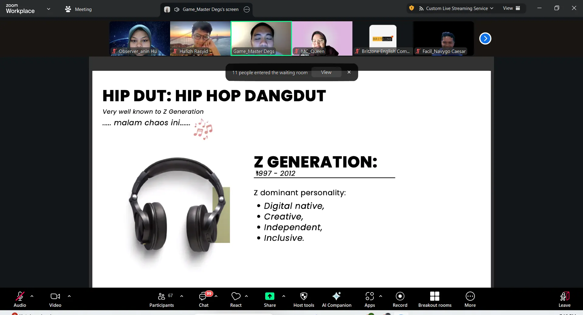 Students working on grammar exercises